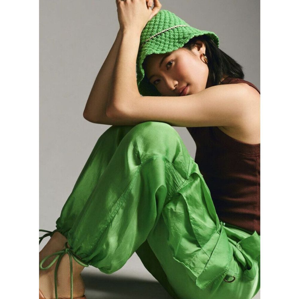 Anthropologie Love The Label Avril Silky Cargo Pants $300 - Picture 5 of 9